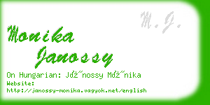 monika janossy business card